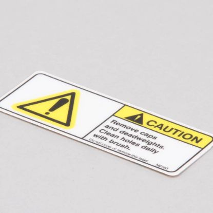 Picture of BKI Decal, Remove Caps, Clean Part# N0163
