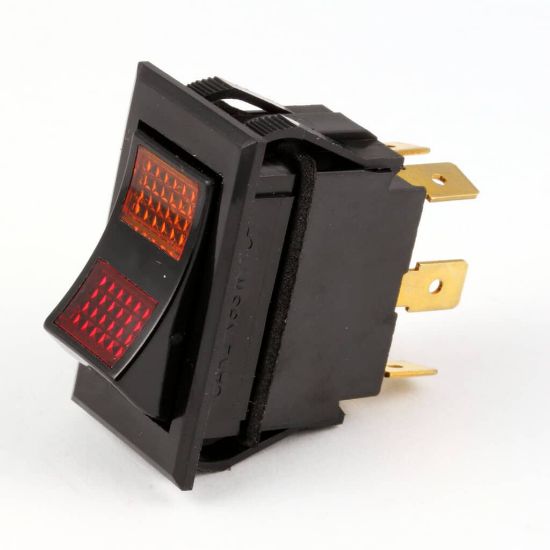 Picture of BKI Switch, Rkr Dpdt 15A 250V Lamp Part# S0104