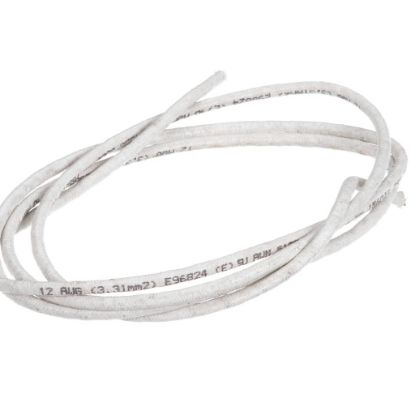Picture of BKI Wire, #12 White Hi Temp Resis Part# W0025