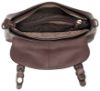 Picture of Eske Solid Satchel For Women| Buckle Detail, Brown Saffiano