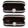 Picture of The Clownfish Soniva Collection Faux Leather Womens Party Clutch Ladies Wallet Evening Bag with Fashionable Round Corners (Black)