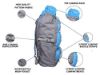 Picture of Bonfire Adventure Unisex Fabric Rucksack (Blue and Grey, BF_RS1_parent)