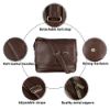 Picture of ZIPLINE Best Vegan Leather Messenger Bag Casual Shoulder Bag Multi-Pocket Crossbody Bag for Tab iPad Men and Women (Brown)