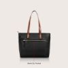 Picture of eske Paris Vesta Leather Regular Tote Bag For Women, Ladies Tote Bag For Women (Black)