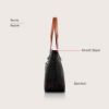 Picture of eske Paris Vesta Leather Regular Tote Bag For Women, Ladies Tote Bag For Women (Black)