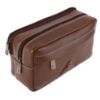 Picture of HAMMONDS FLYCATCHER Toiletry Bag for Men and Women -Genuine Leather Travel Organizer with Multiple Compartments -Brushwood Toiletry Shaving Kit for Men - Toiletry Organizer & Cosmetics Pouch for Women