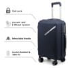 Picture of THE CLOWNFISH Combo of 2 Denzel Series Luggage Polypropylene Hard Case Suitcases Eight Wheel Trolley Bags with TSA Lock- Navy Blue (Medium 66 cm-26 inch, Small 56 cm-22 inch)