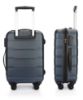 Picture of THE CLOWNFISH Jeffrey Combo of 2 Luggage Polycarbonate Hard Case Suitcases Varied Sizes Four Wheel Trolley Bags - Blue (Medium size-65 cm, Small size-55 cm)