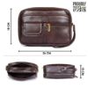 Picture of THE CLOWNFISH Multipurpose Travel Pouch Cash Money Pouch Wrist Handbag (Dark Brown)