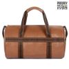 Picture of The Clownfish Zeal 25 litres Faux Leather Unisex Gym Bag Travel Duffle Weekender Bag (Caramel )