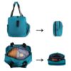 Picture of The Clownfish Rebecca Series 25 litres Polyester Convertible Travel Duffle Bag Weekender Bag Crossbody Sling Bag (Turquiose Blue)