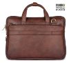 Picture of The Clownfish Richard Series Faux Leather 14 inch Laptop Bags, Brown Laptop Briefcase for Men, Laptop Bags for Men, Messenger Bags For Men,(Mahogany)