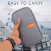 Picture of Trajectory Fabric Travel Passport and Card Holder and Wallet Organiser Case for Daily Use and International Trip for Men and Women in Grey