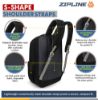Picture of Zipline 35 Ltr, 19 inch Black Laptop Backpack for Men & Women college girls boys fits 15.6 inch laptop macbook pro/tablet polyester Airline carry-on size