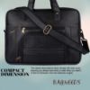 Picture of Bagneeds Men's. Women's PU Leather 15.6 inch Messenger Sling Office Shoulder Travel Organizer Bag (L, 32 X W, 6cm x H, 42cm, Black)