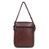 Picture of Bagneeds Stylish PU Leather Sling Cross Body Travel Office Business Messenger One Side Shoulder Bag for Men Women(30cmx7.62cmx22.86cm) (Brown)