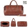 Picture of The Clownfish Wayfarer Leatherette 30 LTR Sand Brown Travel Duffel Bag