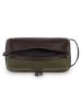 Picture of MaiSoli Waxed Canvas & Leather Toiletry Bag - Moss Green/Brown