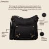 Picture of MAI SOLI Genuine Leather Mini Sling Bag for Women | Crossbody Bag For Girls | With 1 Front and 1 Back Zip Pocket, 1 Slip Phone Pocket and Adjustable Straps - Black
