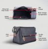 Picture of HAMMONDS FLYCATCHER Genuine Leather Toiletry Bag for Men and Women - Travel Organizer Kit with Multiple Pockets - Grey Male Toiletries - Stylish Travel Toiletry Kit/Shaving Kit Bag for Men