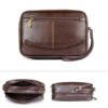 Picture of THE CLOWNFISH Multipurpose Travel Pouch Cash Money Pouch Wrist Handbag For Men (Tan)