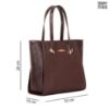 Picture of THE CLOWNFISH Hershey Handbag for Women Office Bag Ladies Shoulder Bag Tote For Women College Girls (Chocolate Brown)