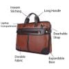 Picture of Bagneeds Vegan Leather Office Messenger Bag (Brown)