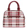 Picture of The Clownfish Andrea Handbag for Women Office Bag Ladies Shoulder Bag Tote For Women College Girls-Checks Design (Maroon)