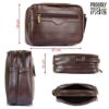 Picture of THE CLOWNFISH Multipurpose Travel Pouch Money Cash Pouch Wrist Handbag Travel Kits Organisers Bag (Dark Brown)