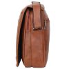 Picture of Blowzy Stylish PU Leather Sling Cross Body Travel Office Business Messenger One Side Shoulder Bag for Men Women Tan