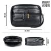 Picture of THE CLOWNFISH Multipurpose Travel Pouch Cash Money Pouch Wrist Handbag with wrist handle (Black)