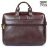 Picture of The Clownfish Faux Leather 10 Litre Laptop Briefcase for 15.6 inches Laptops (Dark Brown)