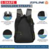 Picture of Zipline Polyester 36Ltr Laptop Bags Backpack for Men and Women college girls boys fits 15.6 inch laptop (Grey)