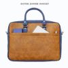 Picture of K London 15 Inches Leatherite Tan Unisex Cross Over Shoulder Messenger Office Laptop Bag (1803_Tan)