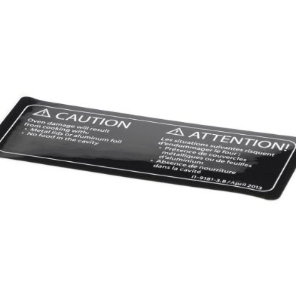 Picture of Turbochef Label Caution Empty Cavity Part# I1-9181-3