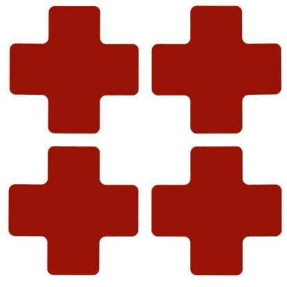 Picture of Brady® 2 In X 5 In B514 Red Floor Crosses 20/Pkg Part# - 104466