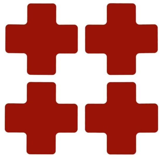 Picture of Brady® 2 In X 5 In B514 Red Floor Crosses 20/Pkg Part# - 104466