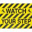 Picture of Brady® 14 In X18 In B534Fs Bk/Yl Watch Your Step Part# - 104499