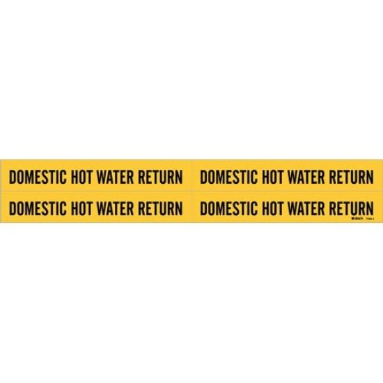 Picture of Brady® Card Of Domestic Hot Water Return Self Sticking Part# - 91986