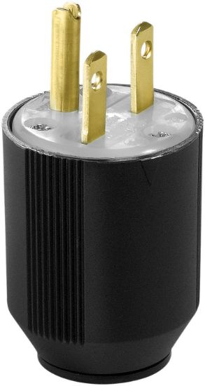 Picture of Eaton Crouse-Hinds 15 Amp Blk Plug Industrial Grade Auto Grip Part# - 5666N