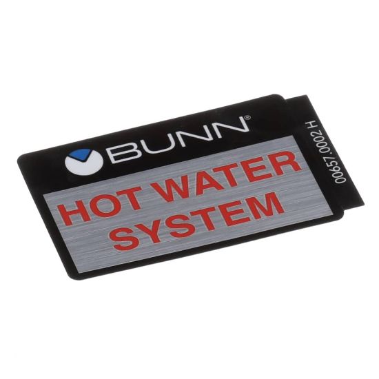 Picture of Bunn Decal, Bunn Hot Water Part# 657.0002