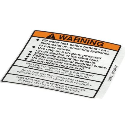 Picture of Bunn Decal, Warning-electrical Part# 831