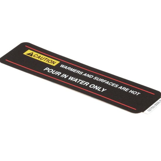 Picture of Bunn Decal, Caution - Warmers And Serfaces Are Hot - Pour In Water On Part# 2763