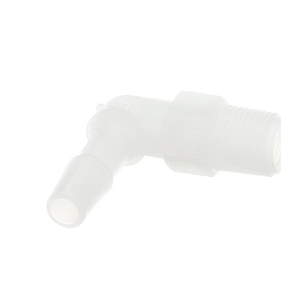 Picture of Bunn Elbow,1/8-27 Npt To 1/4 Barb Kynar Part# 40783.0001