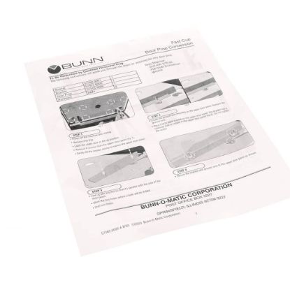 Picture of Bunn Instruction, Door Cylinder Conversion Part# 57562