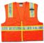 Picture of Mcr Safety Class 2 Org. Vest 2" Silver/ 3" Lime Part# - Survol