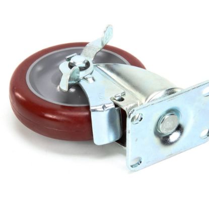 Picture of Carter-Hoffmann 5 Swivel Red Poly,brake Delrin Part# 18301-5222
