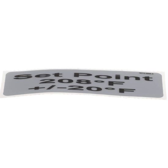 Picture of Carter-Hoffmann Decal, 208 +/-15 Deg F Part# 18312-0555