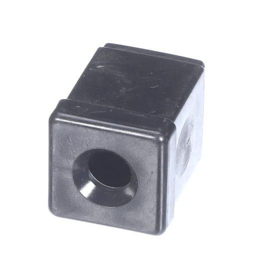 Picture of Carter-Hoffmann 1" Sq Blk End Cap W/ Hole Part# 18617-0055