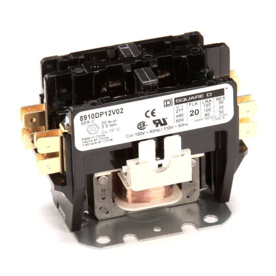 Picture of CMA Dish Machines Motor Contactor 20 Amp 2Pole 1 Part# 15504